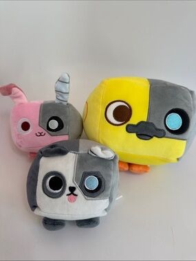Pet Simulator Plush Lot Of 3 Gamer Superhero arabbit Duck